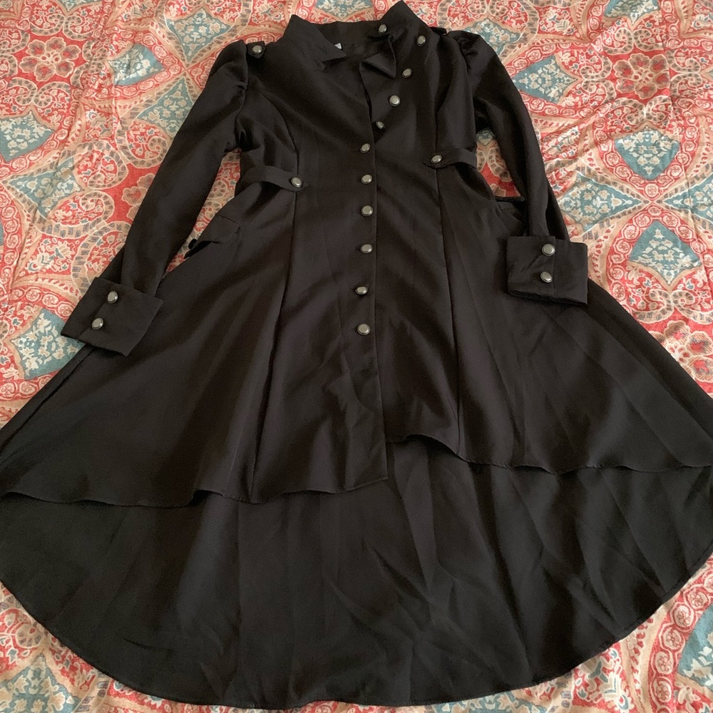 Lightweight black jacket, goth/steampunk style brand new never used